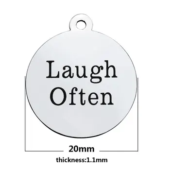 20pcs 20mm Lettering Laugh Often disc Charm for bracelet DIY handmade tag Pendants Stainless steel fitting for necklace
20pcs 20mm Lettering Laugh Often disc Charm for bracelet DIY handmade tag Pendants Stainless steel fitting for necklace
