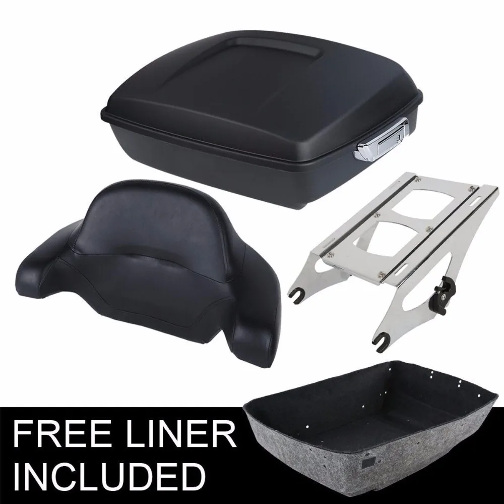 Motorcycle Chopped Tour Pak Pack Trunk Backrest +Rack For Harley Touring Road King Street Glide Electra Glide CVO 2014-2019
Motorcycle Chopped Tour Pak Pack Trunk Backrest +Rack For Harley Touring Road King Street Glide Electra Glide CVO 2014-2019
