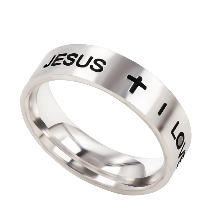 QianBei 6MM Titanium Stainless Steel Silver I LOVE JESUS Fish Finger Rings For Men Wmen Wedding Party Gift Fashion Wholesale
QianBei 6MM Titanium Stainless Steel Silver I LOVE JESUS Fish Finger Rings For Men Wmen Wedding Party Gift Fashion Wholesale