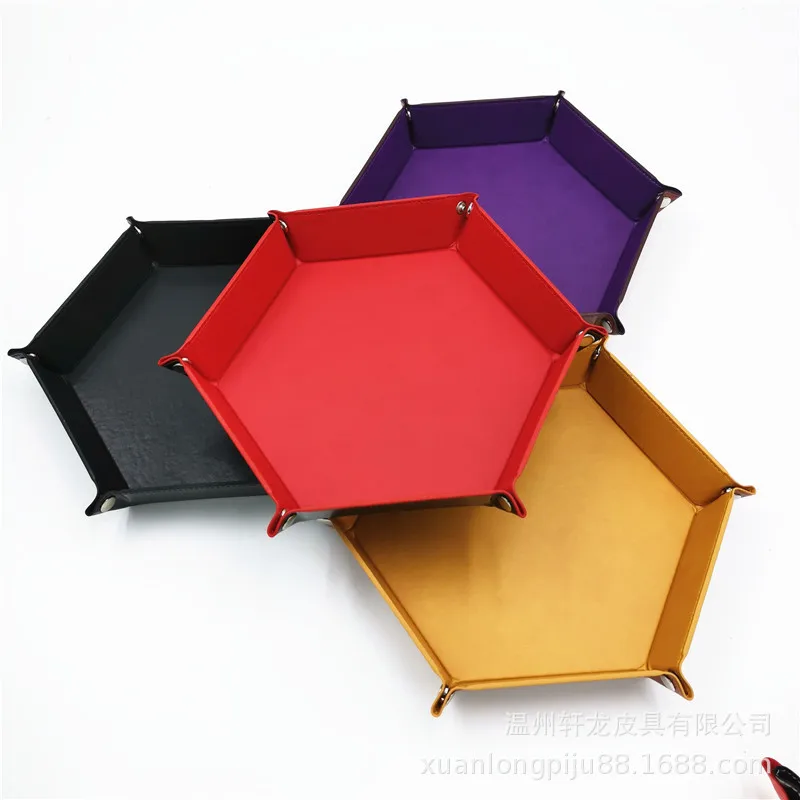 Dices Hexagon Tray Board Game PU Leather Dice Storage Case Folded Hexagon Tray Jewelry Keys Coins Cosmetics Makeup Storage Box
Dices Hexagon Tray Board Game PU Leather Dice Storage Case Folded Hexagon Tray Jewelry Keys Coins Cosmetics Makeup Storage Box