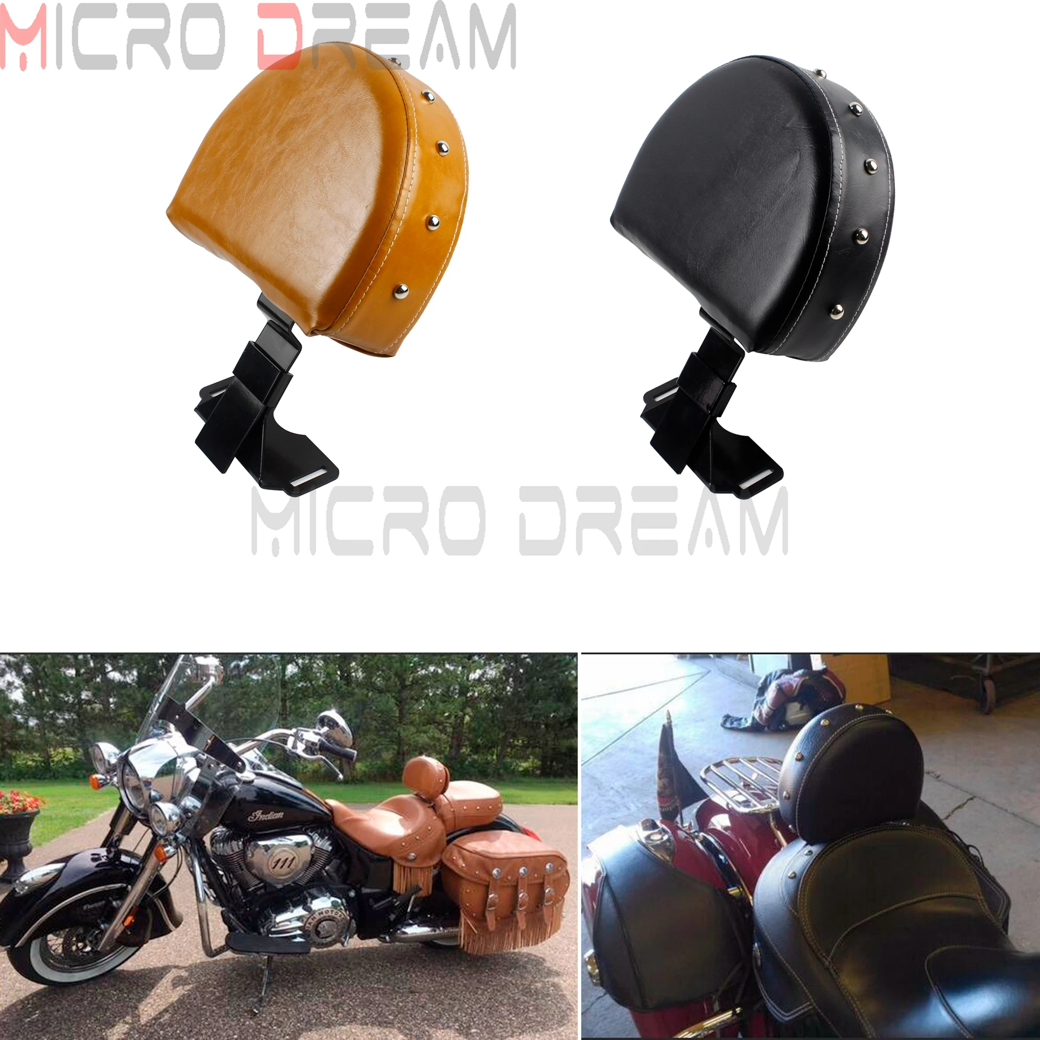Brown Motorcycle Adjustable Plug In Driver Rider Seat Stud Backrest Kit For Indian Chief Chieftan Quick Release 2014-2018
Brown Motorcycle Adjustable Plug In Driver Rider Seat Stud Backrest Kit For Indian Chief Chieftan Quick Release 2014-2018
