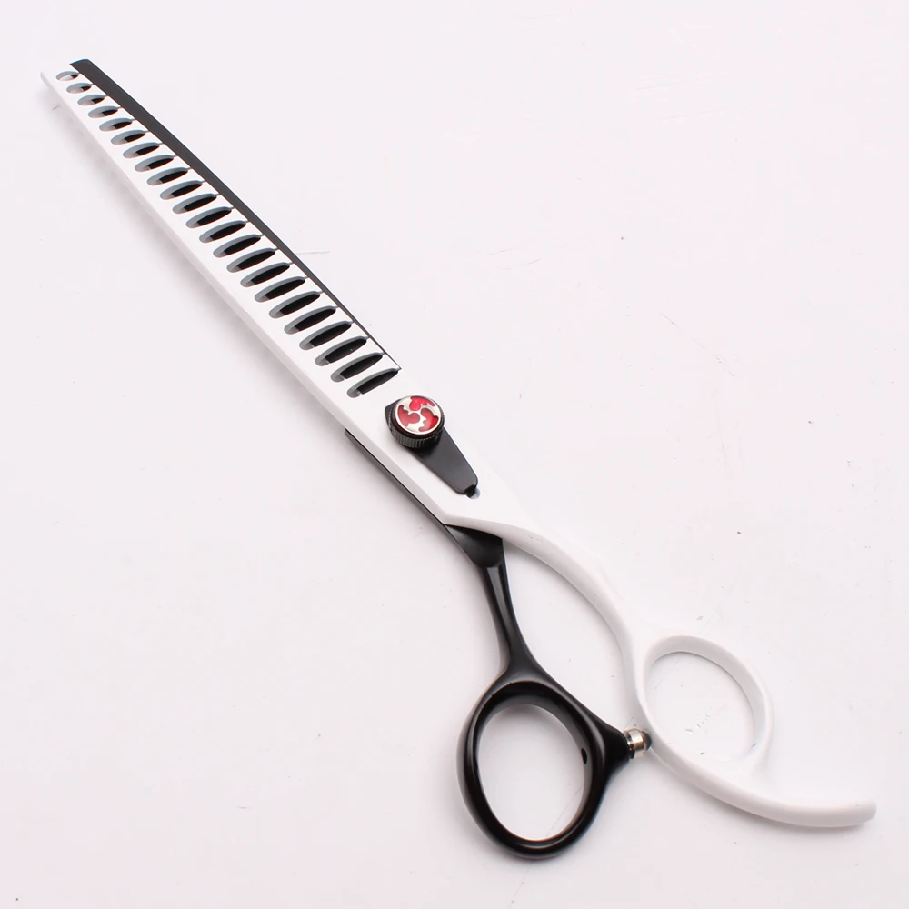 8.0" 22cm Japan 440C Customized Logo White Grooming-for-dog Thinning Scissors Fish Bone Teeth Pro Pets Hair Shears Add Bag C4004
8.0" 22cm Japan 440C Customized Logo White Grooming-for-dog Thinning Scissors Fish Bone Teeth Pro Pets Hair Shears Add Bag C4004