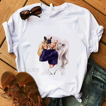 Dog Mom T-shirt Summer Girl and Pet Bulldog Tops 100% Cotton Soft O-Neck White Art Illustration Tees Women Casual T-Shirt
Dog Mom T-shirt Summer Girl and Pet Bulldog Tops 100% Cotton Soft O-Neck White Art Illustration Tees Women Casual T-Shirt