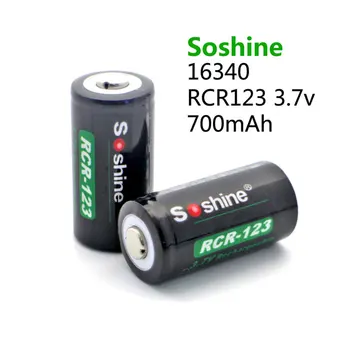 4PCS Soshine 700mAh 16340 battery LiFePO4 RCR123 bateria Rechargeable Battery with battery storage box
4PCS Soshine 700mAh 16340 battery LiFePO4 RCR123 bateria Rechargeable Battery with battery storage box