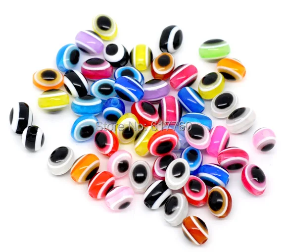 Free Shipping! 300 Mixed Multicolor Evil Eye Stripe Resin Beads 8mm x 6mm (E10118)
Free Shipping! 300 Mixed Multicolor Evil Eye Stripe Resin Beads 8mm x 6mm (E10118)