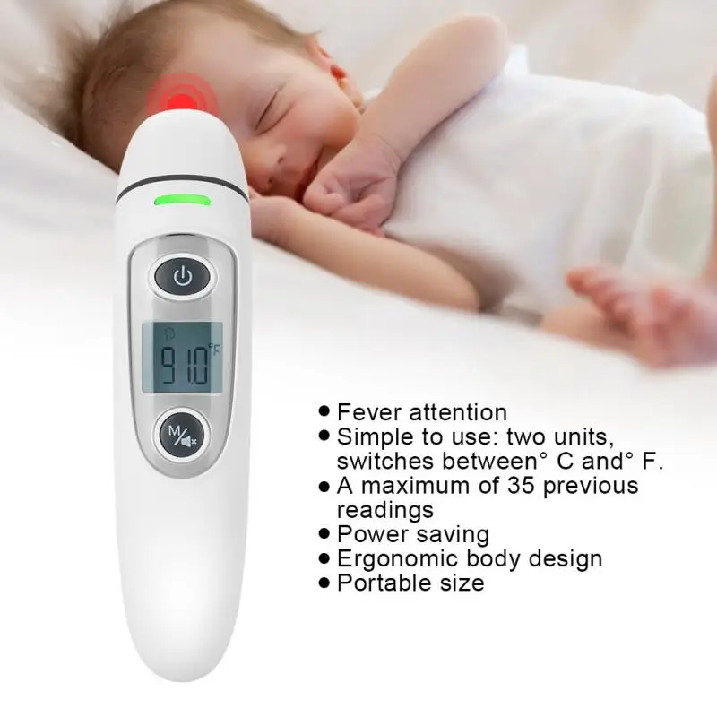 Forehead Ear Thermometer Digital Infrared Thermometer for Baby Infant Kids Adults Measurement High Accurate Family Health Care
Forehead Ear Thermometer Digital Infrared Thermometer for Baby Infant Kids Adults Measurement High Accurate Family Health Care