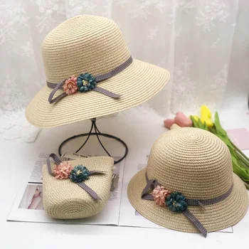 Fashion Small Fresh Child Straw Hat Baby Sun Hat Girl Summer Cap beach Visor Hat Straw Bag Three-piece suit Parent-child SetHat
Fashion Small Fresh Child Straw Hat Baby Sun Hat Girl Summer Cap beach Visor Hat Straw Bag Three-piece suit Parent-child SetHat