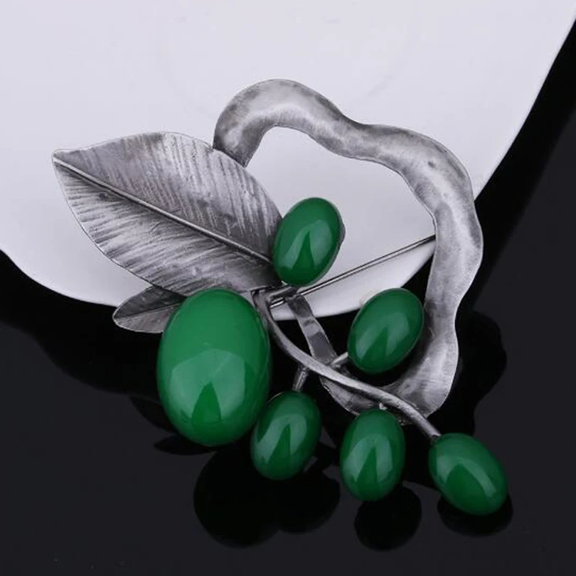 

Fashion Alloy Large Brooch Pins Women Party Costume Accessories Vintage Nature Stone Brooches Wedding Jewelry Gift Broche XZ158