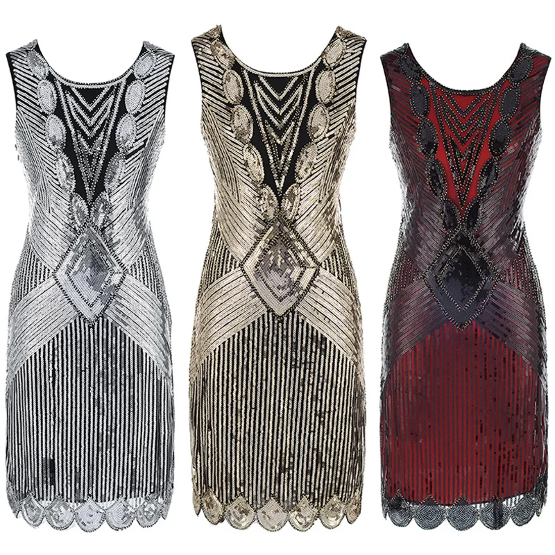 Women 1920s Flapper Dress Gatsby Vintage Plus Size Roaring 20s Costume Dresses Fringed for Party Prom
Women 1920s Flapper Dress Gatsby Vintage Plus Size Roaring 20s Costume Dresses Fringed for Party Prom