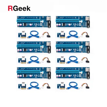 6PCS VER006 60CM PCIe PCI-E 1X to 16X Riser Card with 15Pin SATA to 4Pin IDE Power Cord / USB 3.0 Data Cable for BTC LTC Miner
6PCS VER006 60CM PCIe PCI-E 1X to 16X Riser Card with 15Pin SATA to 4Pin IDE Power Cord / USB 3.0 Data Cable for BTC LTC Miner