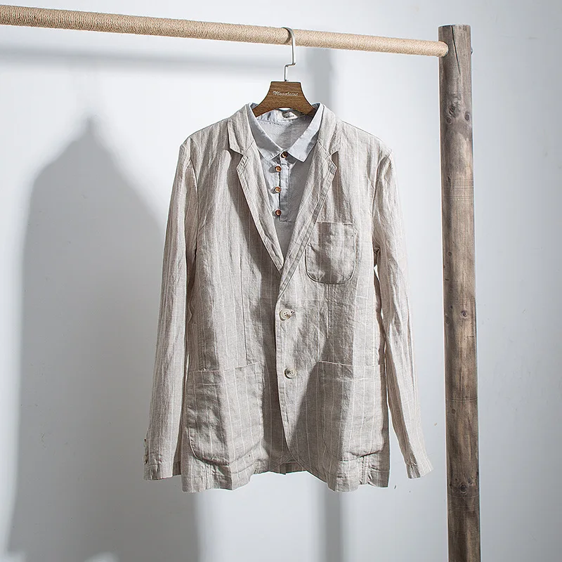 The new 2019 restoring ancient ways the linen suit comfortable breathable leisure long-sleeved suit
The new 2019 restoring ancient ways the linen suit comfortable breathable leisure long-sleeved suit