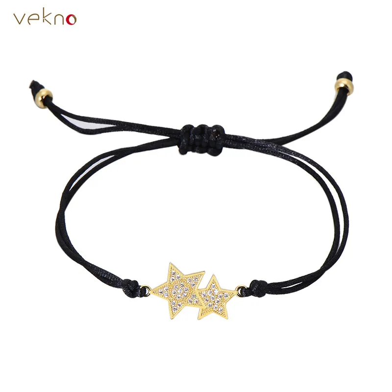 VEKNO Cute Double Star Hand String Bracelet Micro Paved CZ Zircon Beads Lucky Red Rope Adjustable Women Yoga pulsera
VEKNO Cute Double Star Hand String Bracelet Micro Paved CZ Zircon Beads Lucky Red Rope Adjustable Women Yoga pulsera