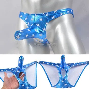 New Men Scrotum Hole Briefs Faux Stars Underwear Shiny Bikini Long Pouch Mini Pants Nuts Out Short
New Men Scrotum Hole Briefs Faux Stars Underwear Shiny Bikini Long Pouch Mini Pants Nuts Out Short