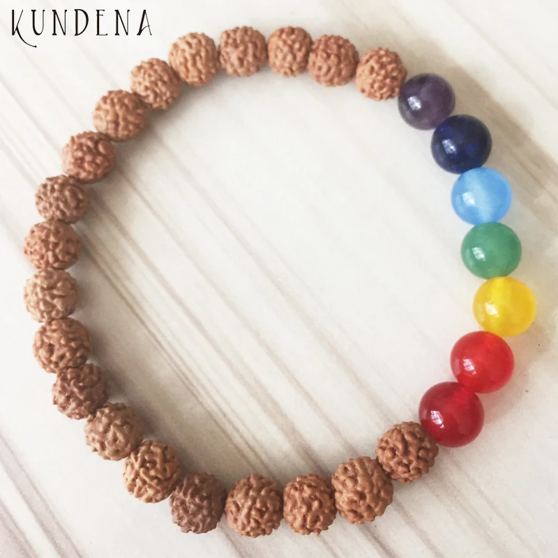 7 Chakra Rudraksha Beaded bracelet 8mm Rudraksha wrist Mala Energy chakra Bracelet For men and women
7 Chakra Rudraksha Beaded bracelet 8mm Rudraksha wrist Mala Energy chakra Bracelet For men and women