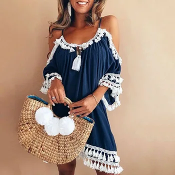 Plus Size Fringe High Low Dress Cold Shoulder Fringe Vintage Halter Women Nightwear Spaghetti Strap Lady Beach Dress Vestidos
Plus Size Fringe High Low Dress Cold Shoulder Fringe Vintage Halter Women Nightwear Spaghetti Strap Lady Beach Dress Vestidos