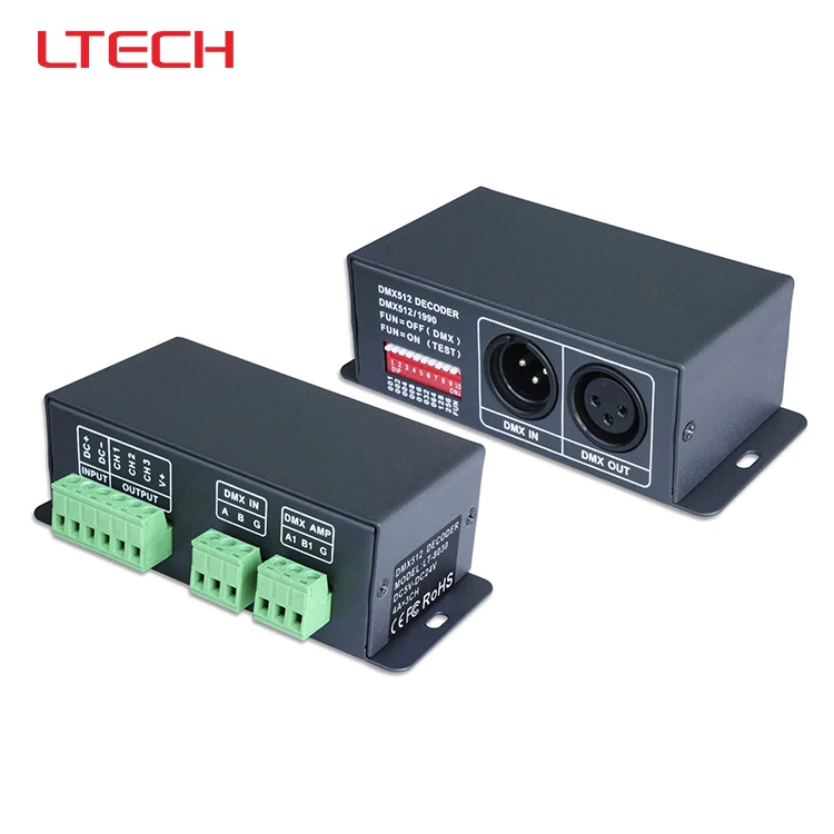 LT-8030 3CH CV DMX512 Led Decoder,Constant Voltage Led Decoder;DC5-24V input,4A*3channel output
LT-8030 3CH CV DMX512 Led Decoder,Constant Voltage Led Decoder;DC5-24V input,4A*3channel output