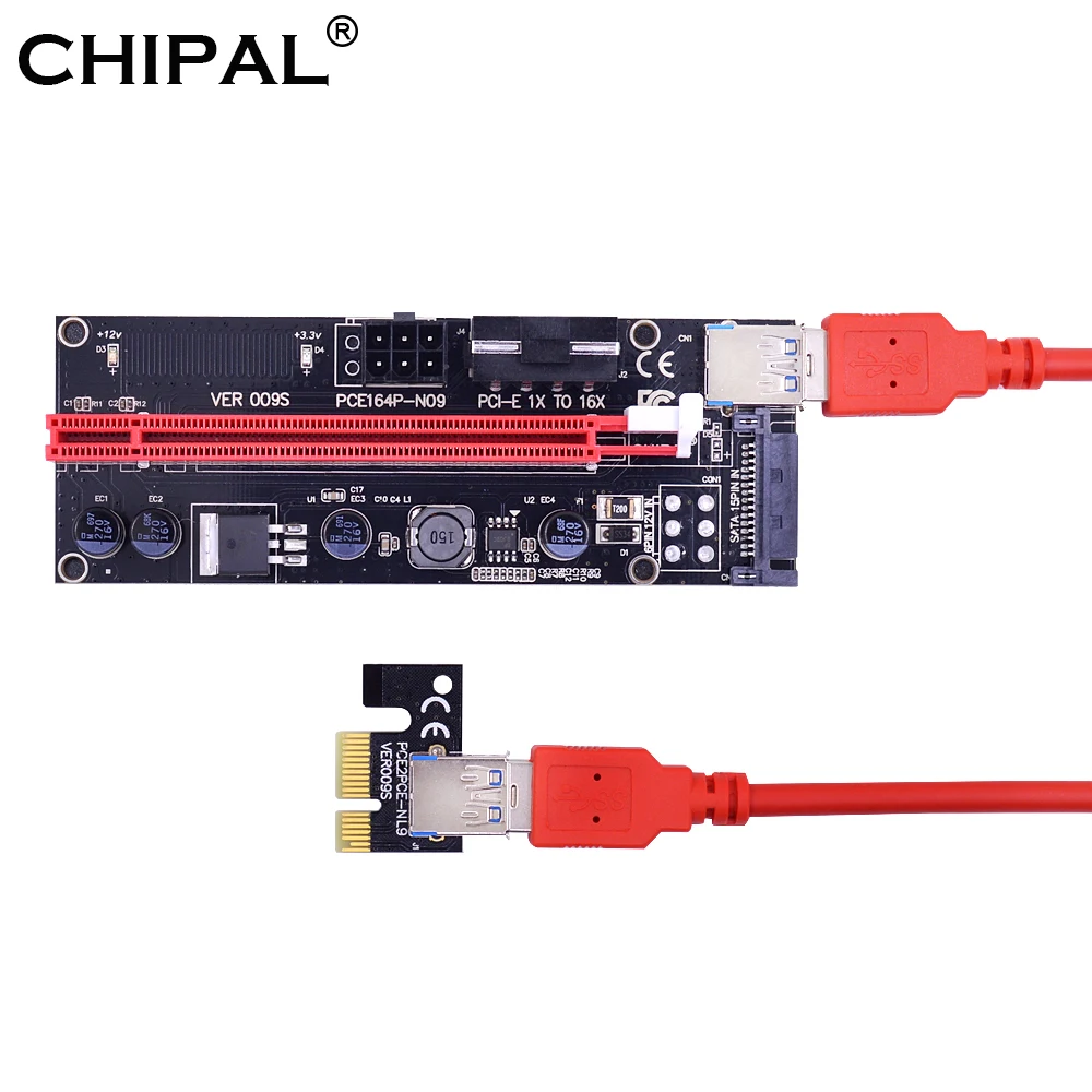 CHIPAL 10PCS 60CM VER009S PCIE Riser Card 009 PCI Express 4Pin 6Pin 15Pin SATA Molex Power USB 3.0 Cable for Mining
CHIPAL 10PCS 60CM VER009S PCIE Riser Card 009 PCI Express 4Pin 6Pin 15Pin SATA Molex Power USB 3.0 Cable for Mining