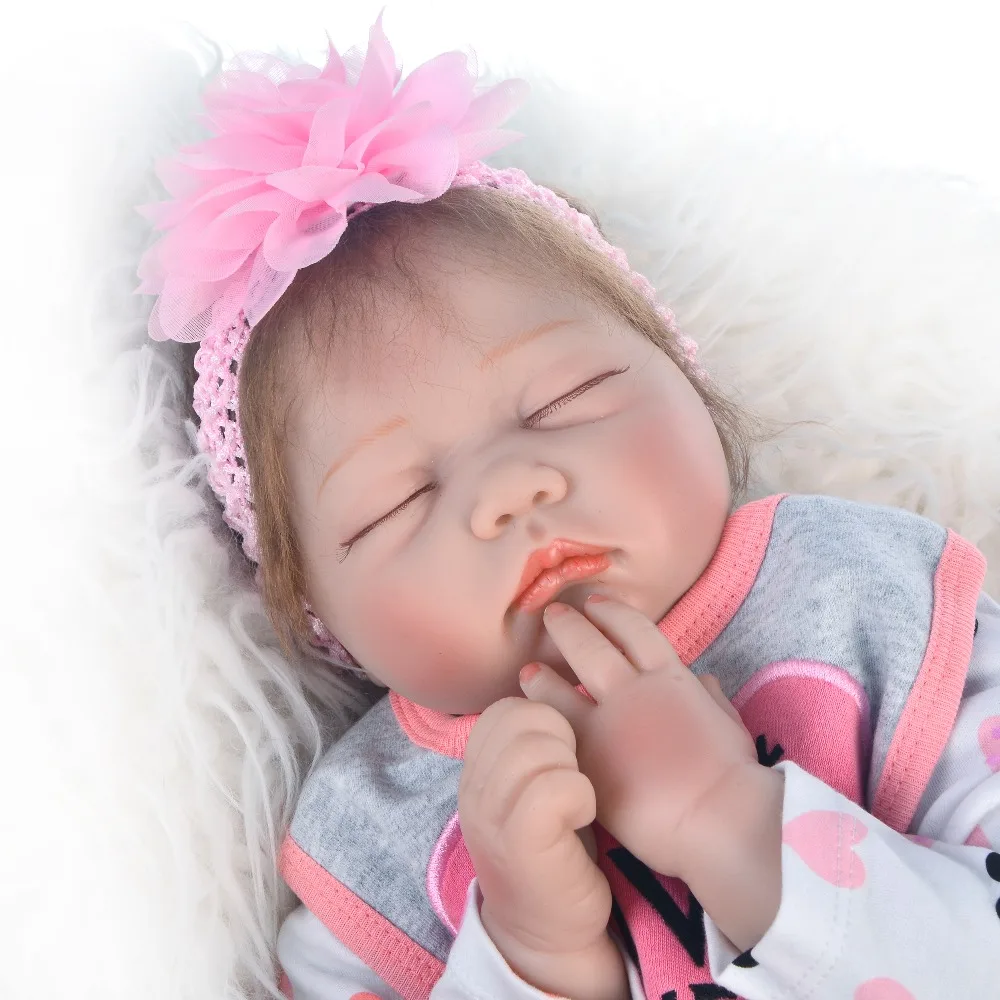 HTB130HfXvc3T1VjSZPfq6AWHXXa5 Lifelike Reborn Realistic Silicone Body Sleeping Girl Doll
