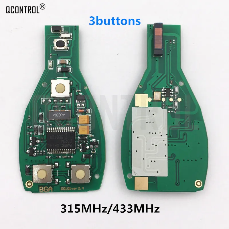 Печатная плата Smart Key QCONTROL для Mercedes Benz может заменить оригинальный тип NEC и BGA (Год 2000 и после), 3 кнопки
Печатная плата Smart Key QCONTROL для Mercedes Benz может заменить оригинальный тип NEC и BGA (Год 2000 и после), 3 кнопки
