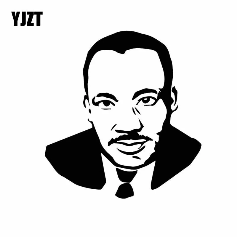 YJZT 14 см * 15 1 Фреска Martin Лютер Кинг портрет силуэт виниловая наклейка