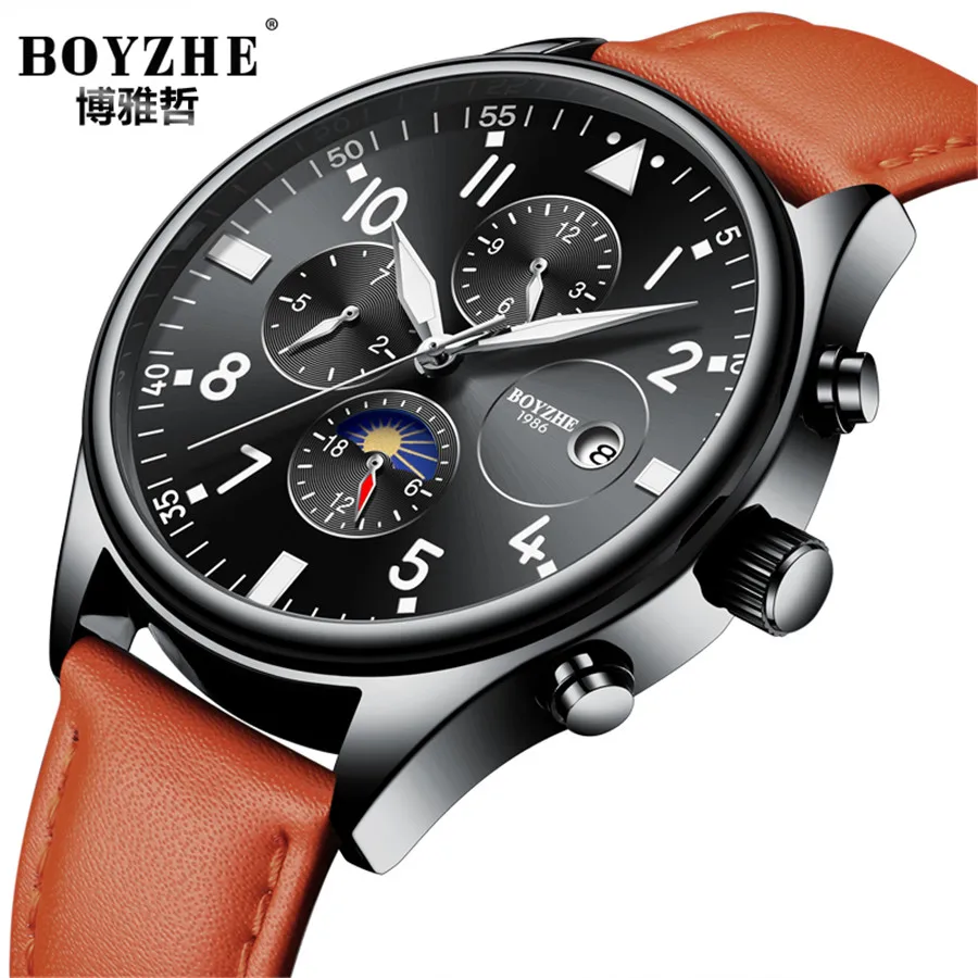 Top Brand Luxury Sports Men Watches 6 Hands 3 sub-dials Rotate Military Aviator Automatic Mechanical Watch Pilot Male Clock
Top Brand Luxury Sports Men Watches 6 Hands 3 sub-dials Rotate Military Aviator Automatic Mechanical Watch Pilot Male Clock