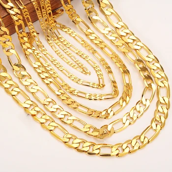 gold Men Chain Necklace Figaro Link necklace chain bracelet Gold Filled Women Wholesale Jewelry 3/4/5/6/7/8/9/10mm boys gift
gold Men Chain Necklace Figaro Link necklace chain bracelet Gold Filled Women Wholesale Jewelry 3/4/5/6/7/8/9/10mm boys gift