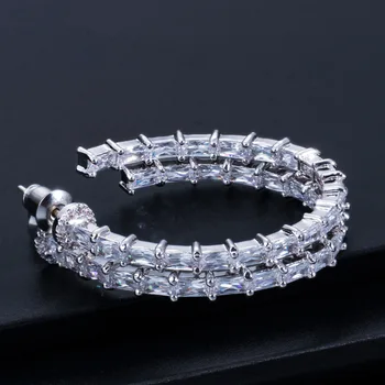 XIUMEIYIZU Classic Silver Color Rhodium Plating Hoop Earring Handmade Mosaic Paved Cubic Zirconia Big Large Hoop Earrings Hot
XIUMEIYIZU Classic Silver Color Rhodium Plating Hoop Earring Handmade Mosaic Paved Cubic Zirconia Big Large Hoop Earrings Hot