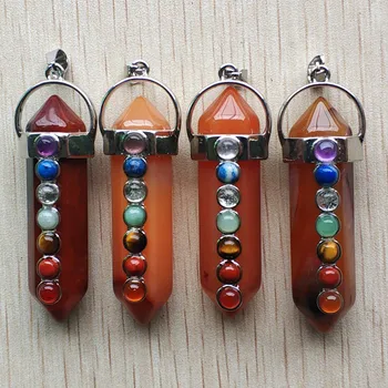 Fashion natural 7 chakra red onyx crystal point pendulum healing chakra pendant for jewelry making 4pc/lot Free
Fashion natural 7 chakra red onyx crystal point pendulum healing chakra pendant for jewelry making 4pc/lot Free