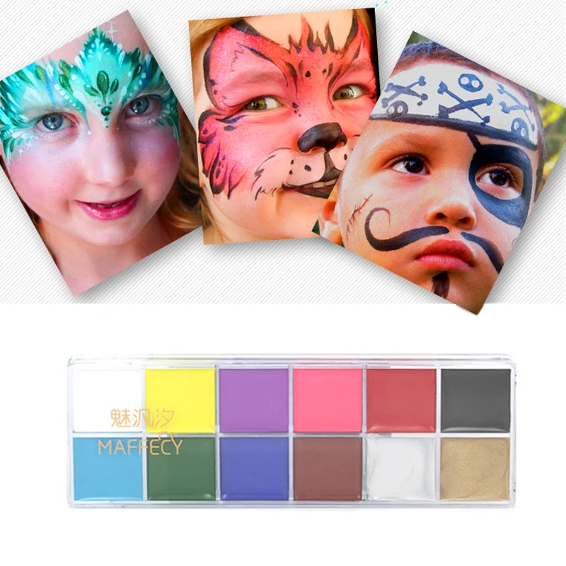 12Color/Set Face Paint Cream Palette Waterproof Body Painting Oil Art Tattoo Christmas Ball Children Makeup
12Color/Set Face Paint Cream Palette Waterproof Body Painting Oil Art Tattoo Christmas Ball Children Makeup