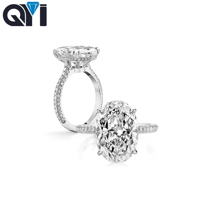 QYI Classic Engagement Rings 925 Sterling Silver 5 ct Oval Cut Sona Simulated Diamond Lady Bridal Ring Jewelry Gifts
QYI Classic Engagement Rings 925 Sterling Silver 5 ct Oval Cut Sona Simulated Diamond Lady Bridal Ring Jewelry Gifts