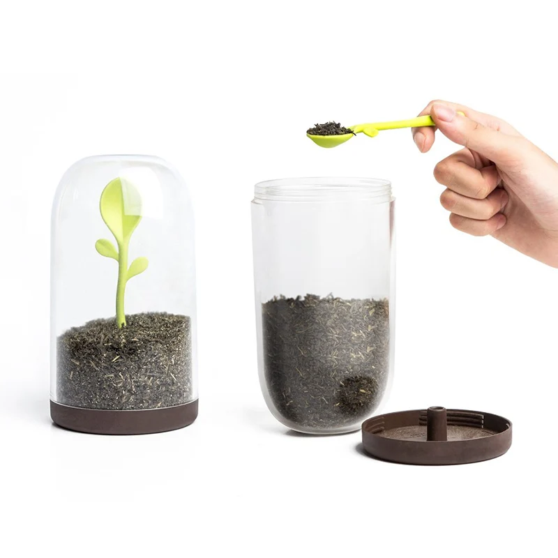 Cute Sprout Shaker Jars Creative Green Bud Spoon Seasoning Tea Leaves Sealed Boxes Multi-function Coffee Bean Sugar Food Tanks
Cute Sprout Shaker Jars Creative Green Bud Spoon Seasoning Tea Leaves Sealed Boxes Multi-function Coffee Bean Sugar Food Tanks
