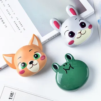 Cute cartoon contact lens case travel glasses lens eye care kit frog shape contact lens case
Cute cartoon contact lens case travel glasses lens eye care kit frog shape contact lens case