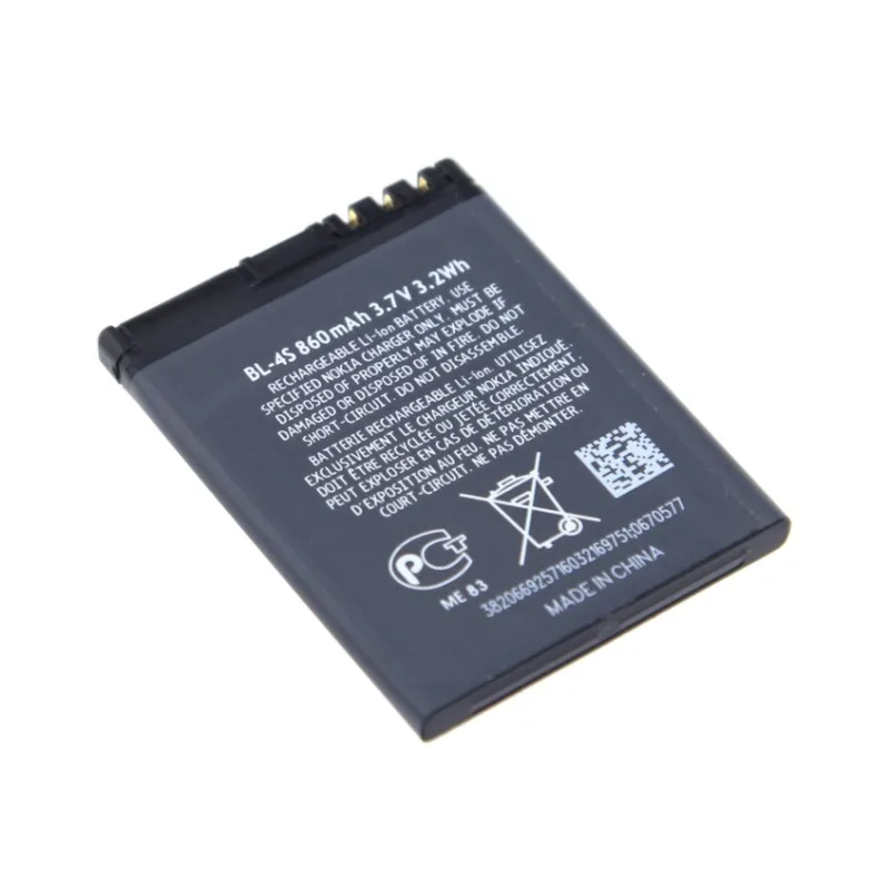High Quality Mobile Phone Battery 860mAh BL-4S BL 4S For 7100S 3600S 7610S X3-02 6208C 2680S Rechargeable Lithium Battery
High Quality Mobile Phone Battery 860mAh BL-4S BL 4S For 7100S 3600S 7610S X3-02 6208C 2680S Rechargeable Lithium Battery