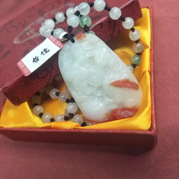 Wholesale price natural two-color bloodstone carved two-color lucky gold pendant with three-color bead chain certificate
Wholesale price natural two-color bloodstone carved two-color lucky gold pendant with three-color bead chain certificate