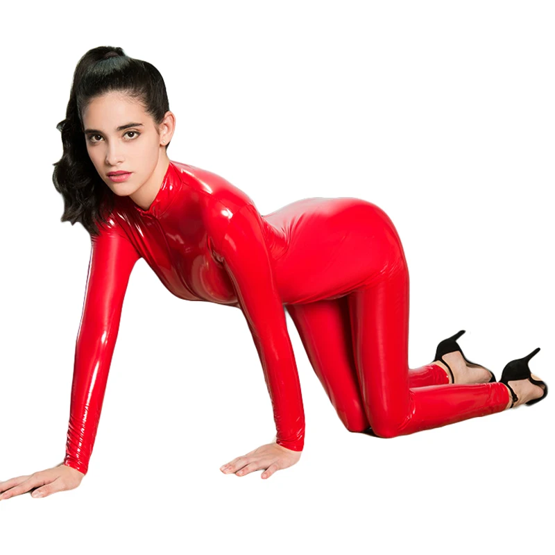 New Sexy Wetlook PVC Latex Bodysuit for Women Double Zipper Open Crotch Nightclub Dance Wear Leather Lingerie 2 Size Fit
New Sexy Wetlook PVC Latex Bodysuit for Women Double Zipper Open Crotch Nightclub Dance Wear Leather Lingerie 2 Size Fit