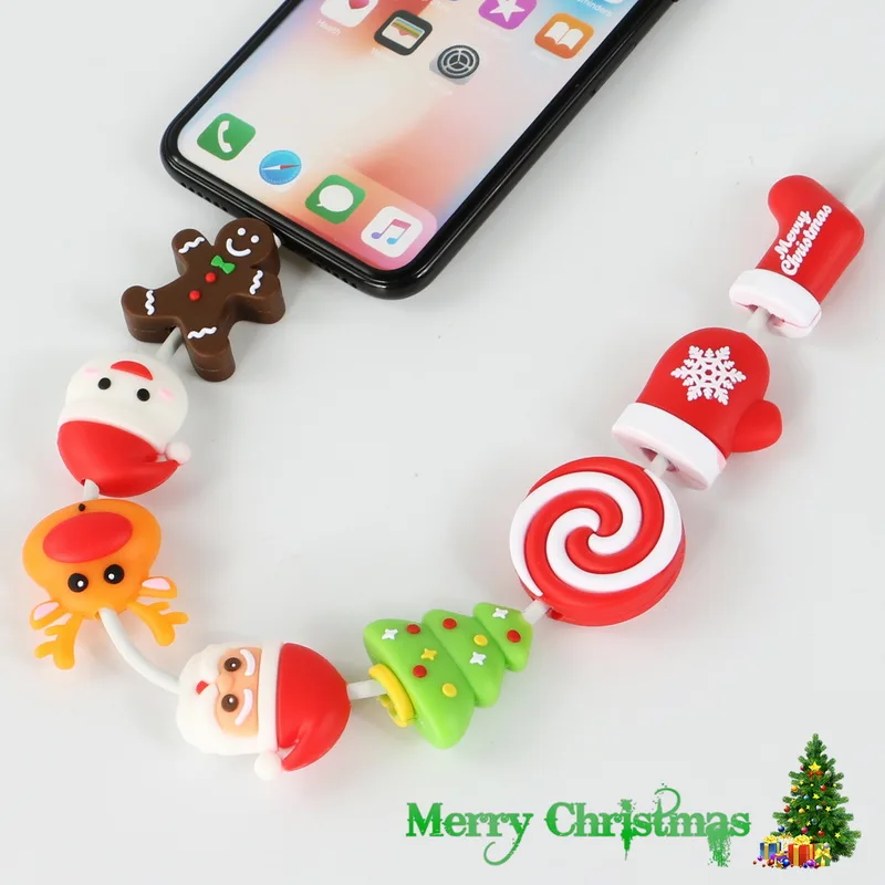 Universal Charging Cable Data Line Protect Sleeve Silicon Case For iPhone For Samsung Cartoon Merry Christmas Santa Claus Cover
Universal Charging Cable Data Line Protect Sleeve Silicon Case For iPhone For Samsung Cartoon Merry Christmas Santa Claus Cover