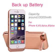 Charger case for iPhone6,6S,6plus,6sp,10000mAh backup battery Wireless Charging Power Bank Portable external charge phone case