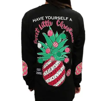2018 Women's Sweatshirt Letter Print Long Sleeve Jumper O-neck Hoodies Pineapple Pullover Tops Black 
2018 Women's Sweatshirt Letter Print Long Sleeve Jumper O-neck Hoodies Pineapple Pullover Tops Black