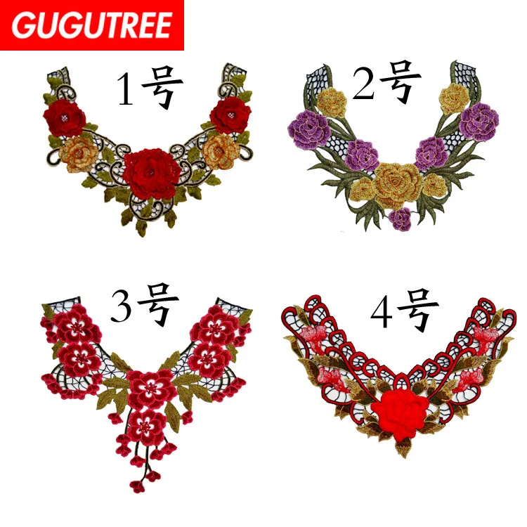 GUGUTREE embroidery big collar patches flower patches badges applique patches for clothing ZM-26
GUGUTREE embroidery big collar patches flower patches badges applique patches for clothing ZM-26