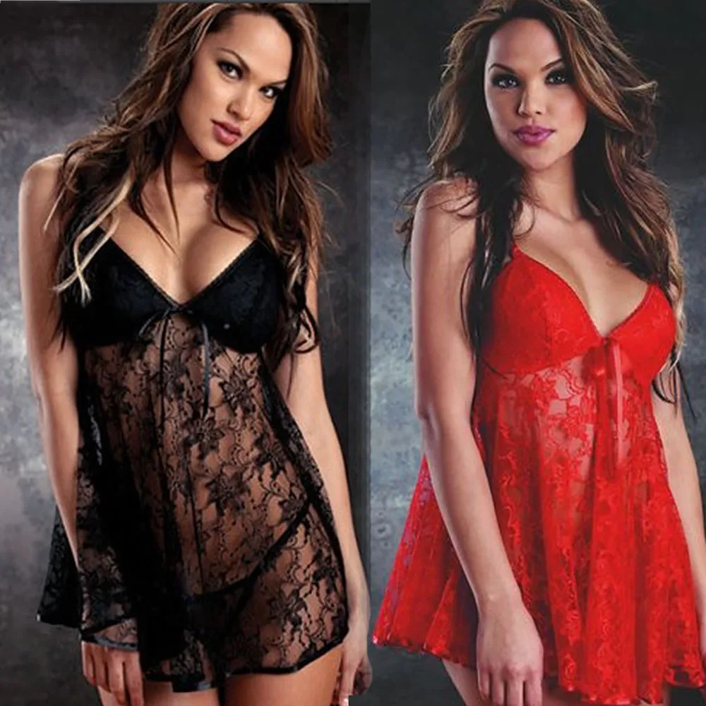 Nightwear Sleepwear Dress set Sexy Lingerie Lace Babydoll Thong Women Red Black
Nightwear Sleepwear Dress set Sexy Lingerie Lace Babydoll Thong Women Red Black