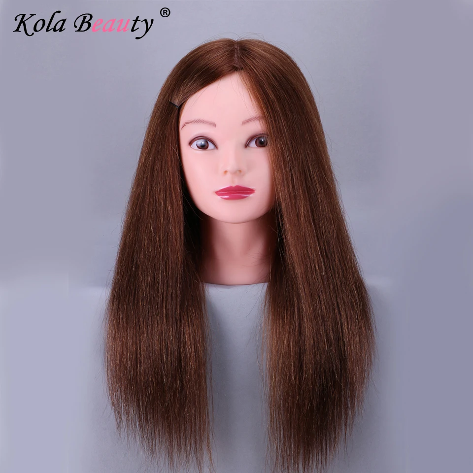 Image Profession 100% Real Human Hair Hairdressing Training Mannequin Hair Head For Hairdressing Practice Salon And Home Use