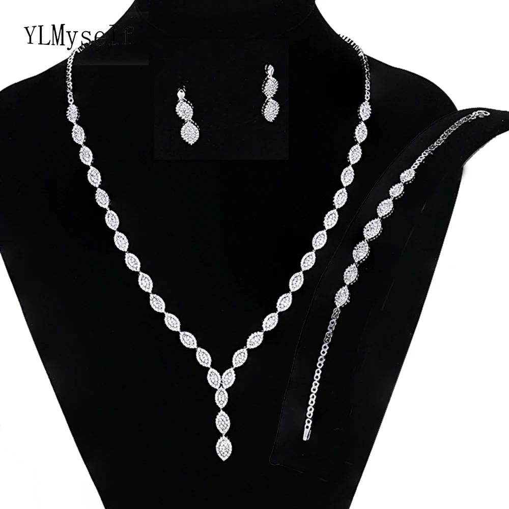 Spring New Luxurious Wedding Jewelry Sets Necklace+Bracelet+Earrings+Free ring Large Wedding Party Accessories Jewellery
Spring New Luxurious Wedding Jewelry Sets Necklace+Bracelet+Earrings+Free ring Large Wedding Party Accessories Jewellery