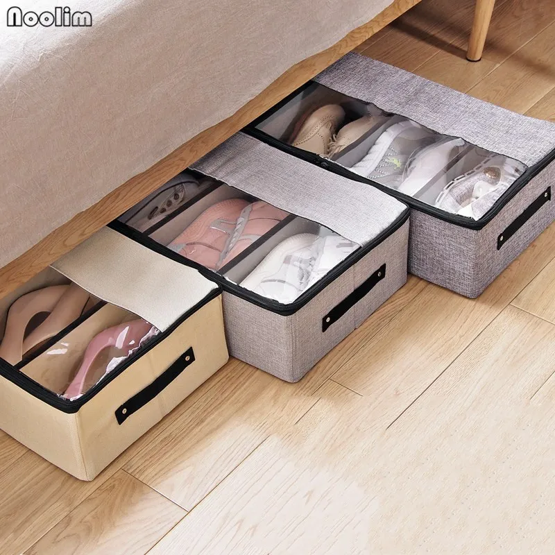 NOOLIM Cotton and Linen Dustproof Foldable Shoe Box Large Capacity Adjustable Compartment Clothes Storage Box Wardrobe Organizer
NOOLIM Cotton and Linen Dustproof Foldable Shoe Box Large Capacity Adjustable Compartment Clothes Storage Box Wardrobe Organizer