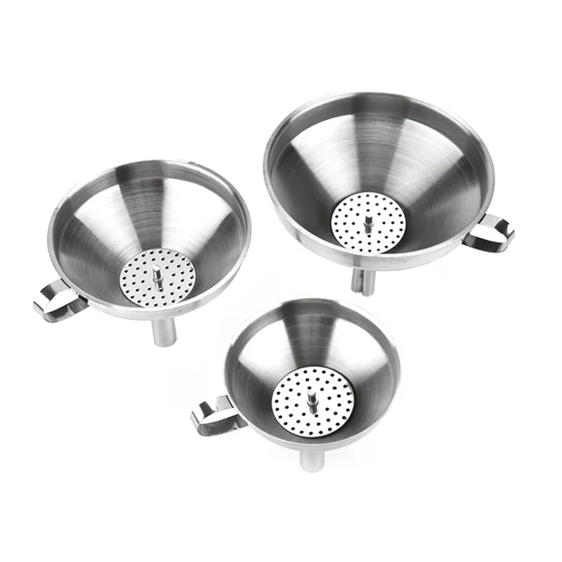 Functional Stainless Steel Kitchen Oil Honey Funnel with Detachable Strainer/Filter for Perfume Liquid Water Tools Kichen Tool
Functional Stainless Steel Kitchen Oil Honey Funnel with Detachable Strainer/Filter for Perfume Liquid Water Tools Kichen Tool