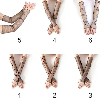 Women Girls Summer Elbow Length UV Protection Long Gloves Sheer Mesh Lace Solid Color Fingerless Sunscreen Ultra-Thin Arm Sleeve
Women Girls Summer Elbow Length UV Protection Long Gloves Sheer Mesh Lace Solid Color Fingerless Sunscreen Ultra-Thin Arm Sleeve