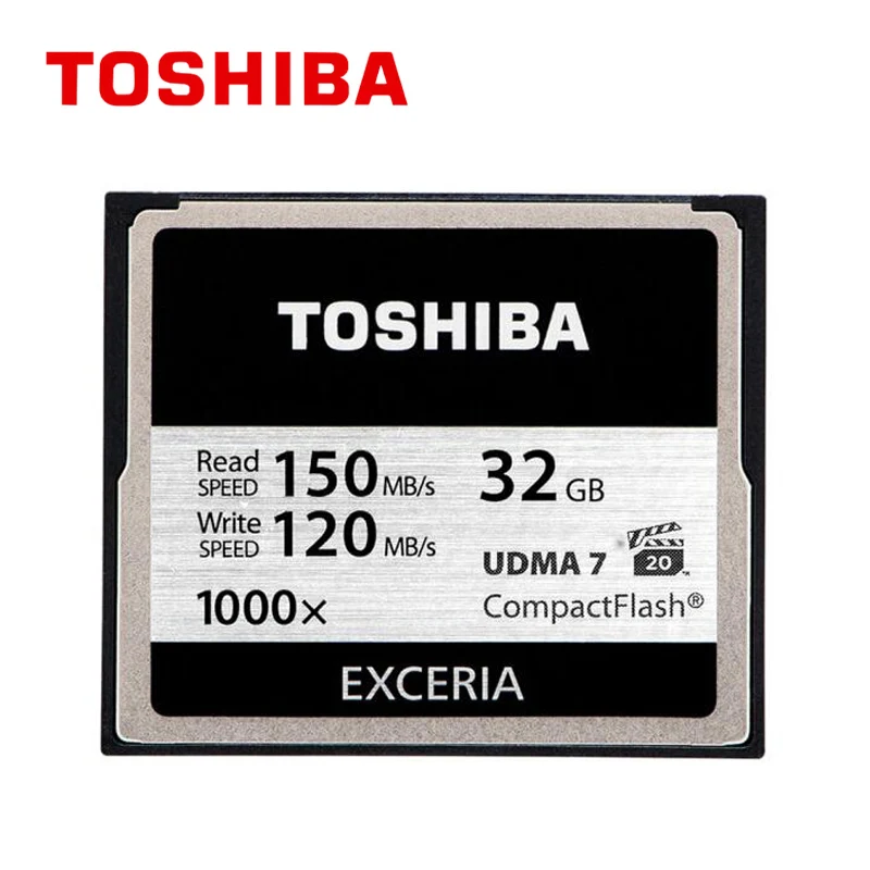 

TOSHIBA EXCERIA 32gb 64gb Compact Flash Card High Speed 150MB/s UDMA7 1000X CF Flash Memory Card for Camera