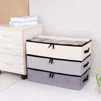 Shoes Folding Storage Organzier Foldable Compartment Dustproof Thicken Wardrobe Closet Bra Covered Storage Box Cotton And Linen 
Shoes Folding Storage Organzier Foldable Compartment Dustproof Thicken Wardrobe Closet Bra Covered Storage Box Cotton And Linen