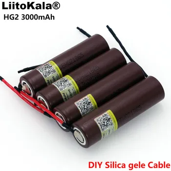 4PCS/lot Liitokala new HG2 18650 3000mAh battery 18650HG2 3.6V discharge 20A, dedicated batteries+DIY Silica gel Cable 
4PCS/lot Liitokala new HG2 18650 3000mAh battery 18650HG2 3.6V discharge 20A, dedicated batteries+DIY Silica gel Cable