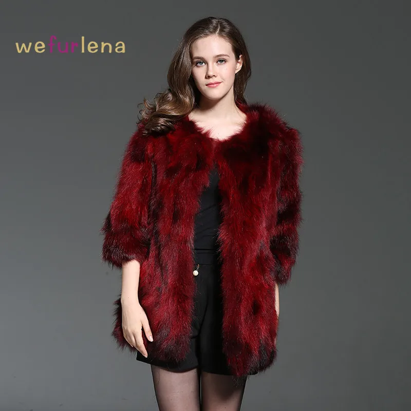 Welfurlena 2017 New Female Real Raccoon Fur Long Coat Natural Raccoon Fur Warm Women Jacket Lady Three Quarter Sleeve Outerwear
Welfurlena 2017 New Female Real Raccoon Fur Long Coat Natural Raccoon Fur Warm Women Jacket Lady Three Quarter Sleeve Outerwear