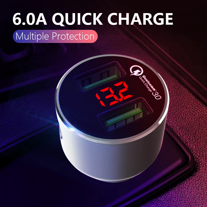 36W Dual USB Quick Charge QC 3.0 Car Charger For iPhone Samsung Mobile Phone 5V 3A Fast Charging For Xiaomi Huawei
36W Dual USB Quick Charge QC 3.0 Car Charger For iPhone Samsung Mobile Phone 5V 3A Fast Charging For Xiaomi Huawei